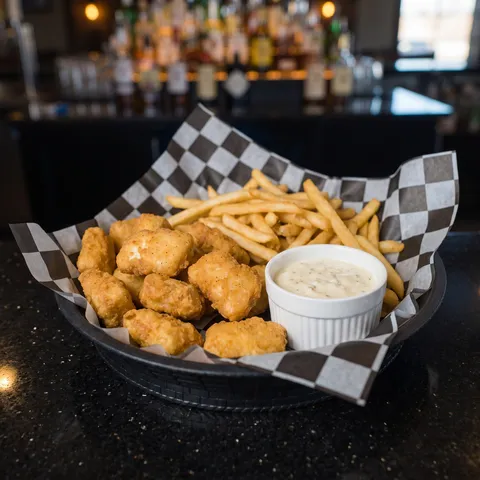 Walleye Nuggets at 212 The Boiling Point: Lightly breaded and fried walleye nuggets served with your choice of dipping sauce